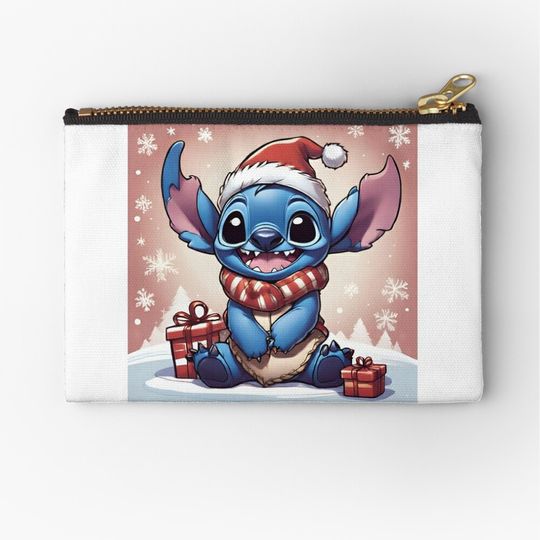 Disney Stitch Merry Christmas Makeup Bag