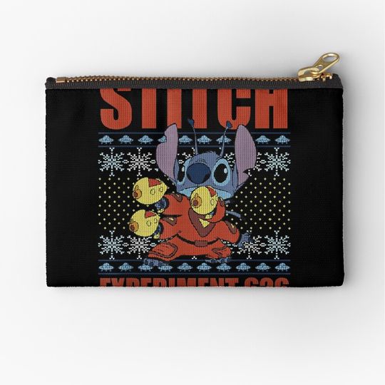 Disney Lilo and Stitch Merry Christmas Makeup Bag
