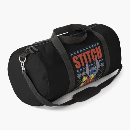 Disney Cute Stitch Ugky Sweater Pattern Christmas Duffel Bag