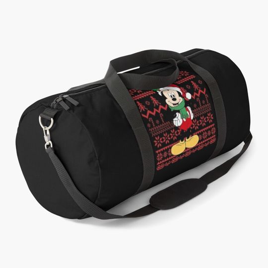 Disney Mickey Mouse Ugly Sweater Patter Christmas Duffel Bag