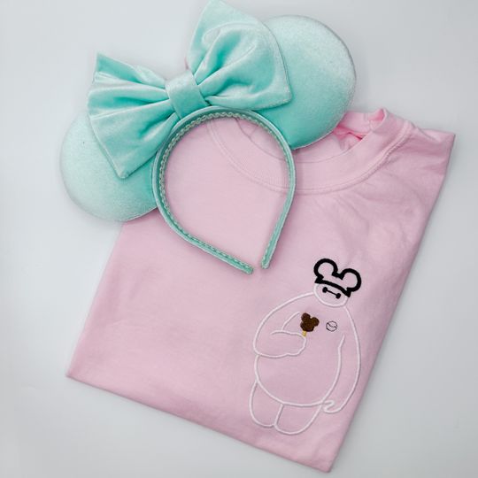 Baymax Mickey Snack Embroidered T-shirt | Disney Snacks Embroidered T-shirt