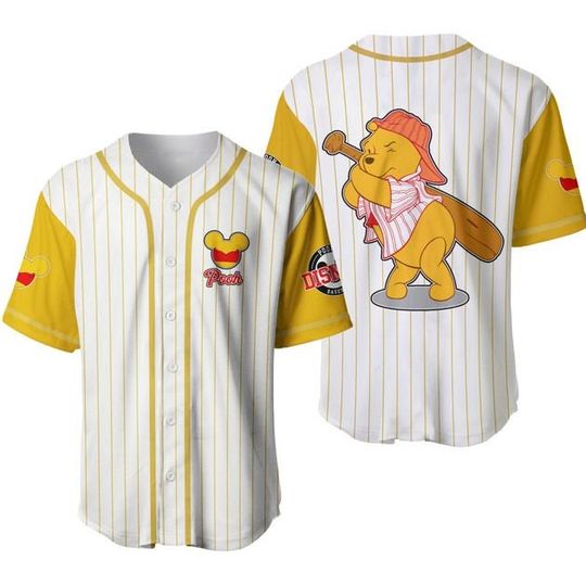 Winnie The Pooh For Disney Baseball Jersey, Custom Disney