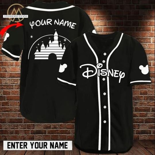 Disney Baseball Jersey Custom Name, Magic Kingdom Jersey