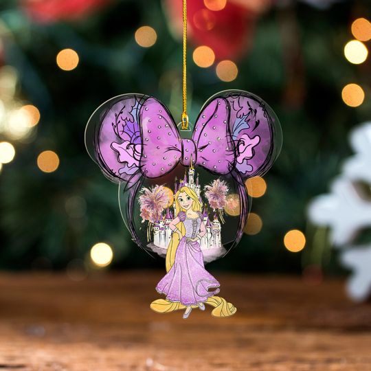 Rapunzel Princess Christmas Ornament, Rapunzel Ornament, Disney Princess