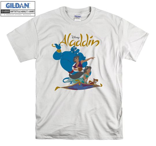 Disney Aladdin Vintage Group Shot T-shirt Hoody Kids Child Tote Bag Tshirt
