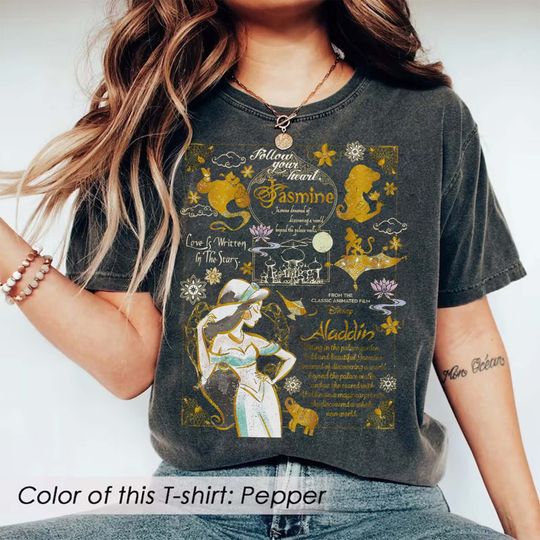 Princess Jasmine Shirt, Disney Aladdin Shirt, Vintage Disney Princess Shirt