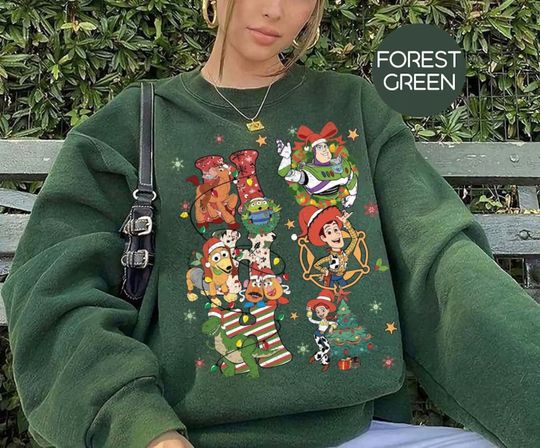 Vintage Toy Story Ho Ho Ho Christmas Sweatshirt, Disneyland Christmas Shirt