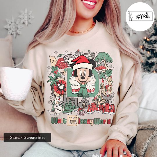Discover Vintage Disney Mickey Christmas Shirt, Disney Christmas Sweatshirt