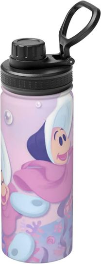 Disney Young Oyster from Alice in Wonderland Stainless Steel Water Bottles Sports Lid
