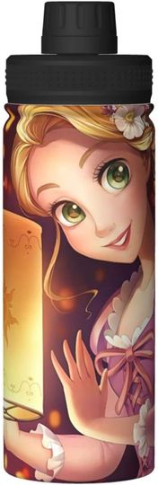 Disney Rapunzel from Tangled Stainless Steel Water Bottles Sports Lid