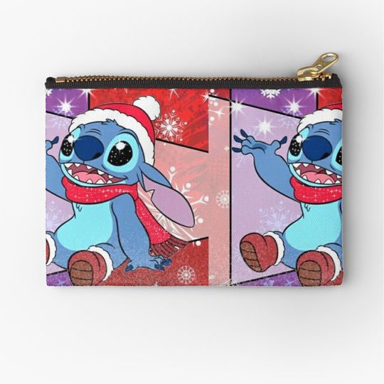Disney Stitch Red Christmas Makeup Bag