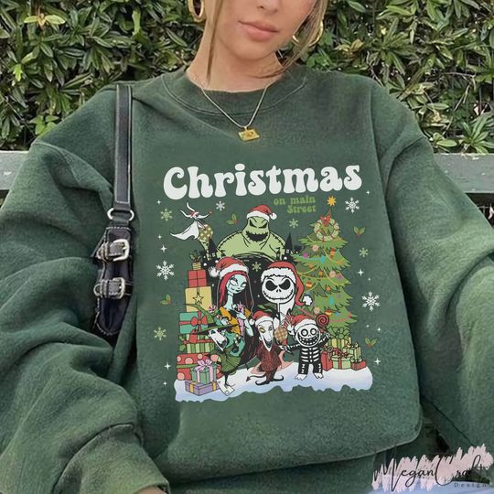 Vintage Disney The Nightmare Before Christmas Sweatshirt, Jack Skellington Christmas