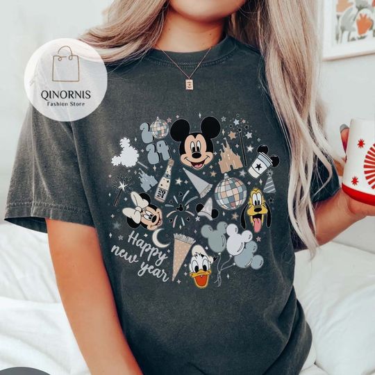 Discover Disney Happy New Year Vintage Shirt, Disney New Year 2024 Shirt