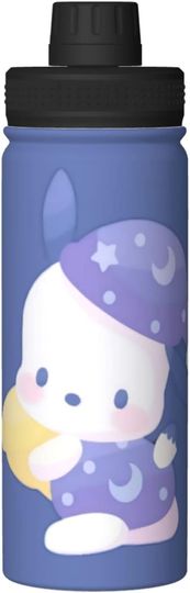 Disney Pochacco Stainless Steel Water Bottles Sports Lid