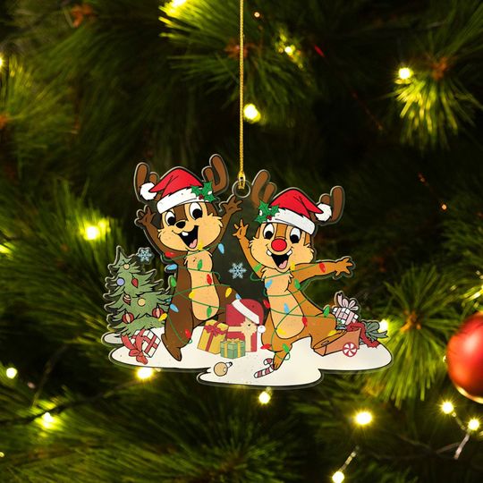 Chip and Dale Christmas Ornament, Double Trouble Ornament, Disney Chipmunks