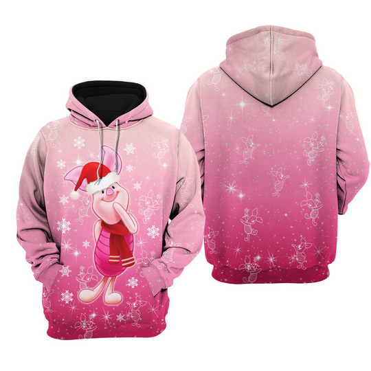 Winnie The Pooh Piglet Disney Christmas Hoodie, 3D Disney Hoodie
