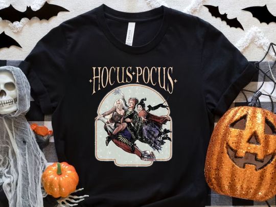 Sanderson Sisters Witch Shirt, Disney Halloween Witches T Shirt, Vintage Halloween Disney Horror Movie T Shirt