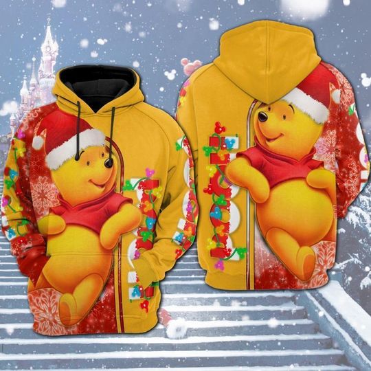 Winnie The Pooh Disney Christmas Hoodie, 3D Disney Hoodie