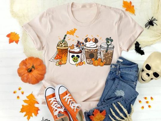 Disney Latte Coffee Halloween Shirt, Fall Coffee T Shirt, Boba Shirt, Pumpkin Spice Lattee, Coffee Shirt Halloween Gift