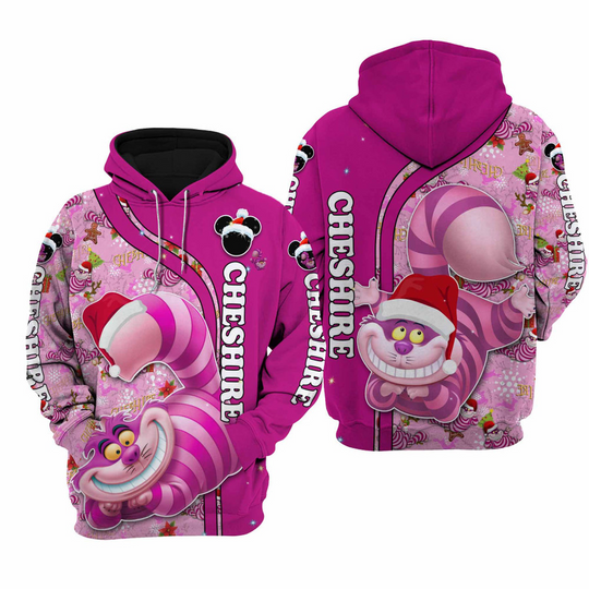 Cheshire Cat Disney Christmas Hoodie, 3D Disney Hoodie