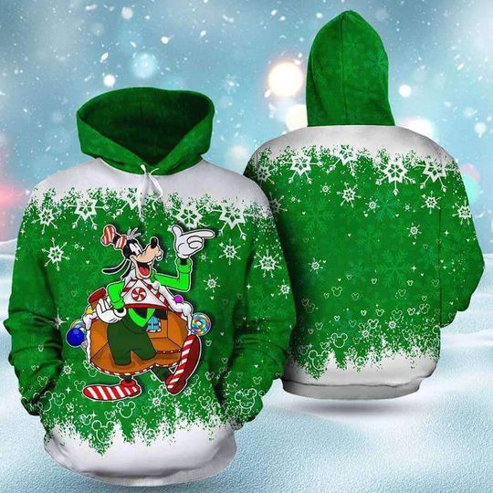 Goofy Disney Christmas Hoodie, 3D Disney Hoodie