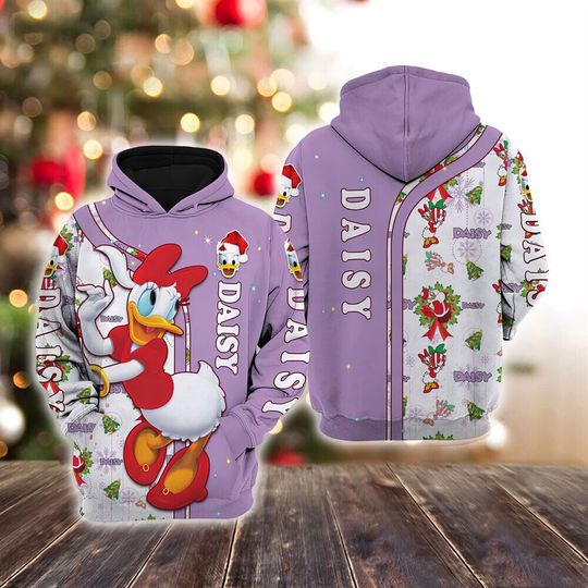Daisy Duck Disney Christmas Hoodie, 3D Disney Hoodie