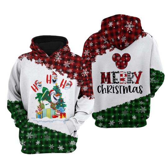 Olaf Snowman Disney Christmas Hoodie, 3D Disney Hoodie