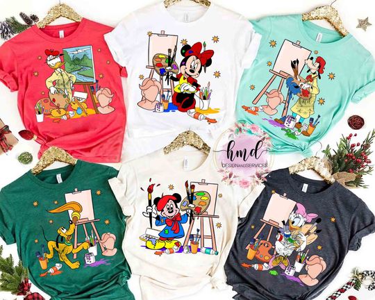 Cute Mickey and Friends Artist Shirt, Disney Epcot International Festival of the Arts 2024 Tee