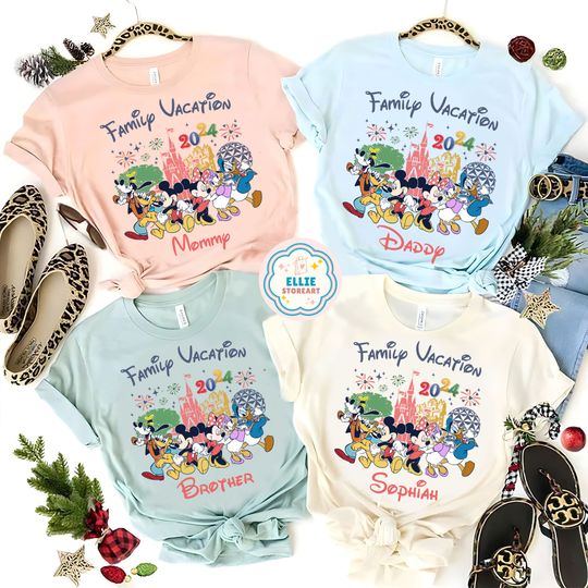 Personalized Mickey and Friends Disney Trip 2024 Shirt, Disney Matching Group Family