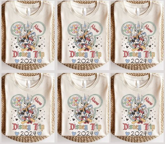 Disney Vacation 2024 Family Custom, Family Disney Trip Christmas 2024 Shirt