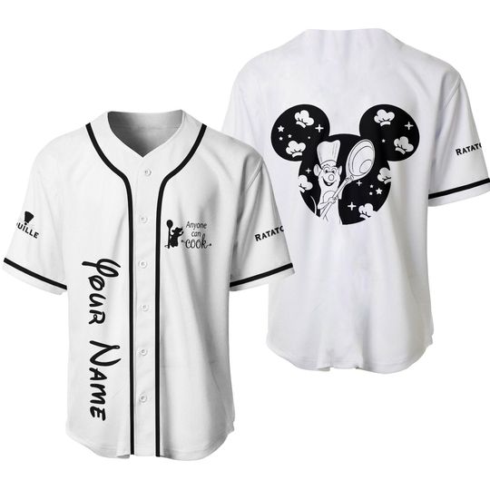 Personalized Disney Ratatouille Remy Anyone Can Cook Baseball Jersey