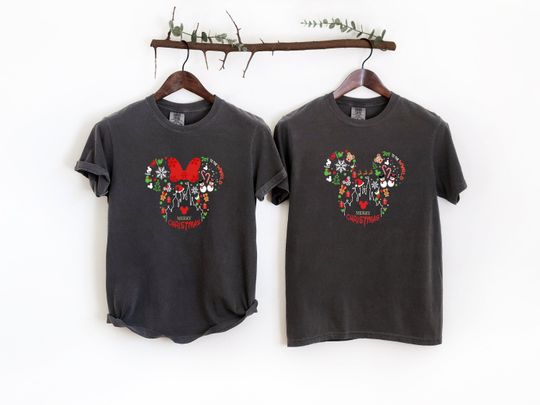 Disney Christmas New Year Shirts, Matching Disney Shirt, Minnie Mickey Christmas Shirt