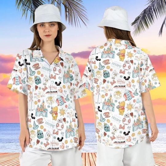 Disneyland Magic Kingdom Hawaiian Shirt, Magical Summer Beach Shirt, Disneyworld Tropical
