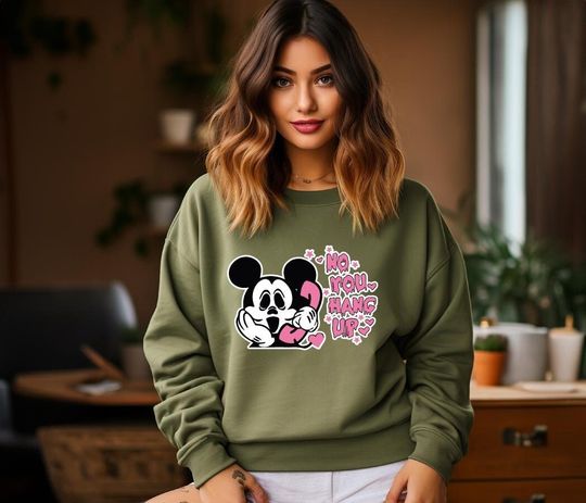 Disney Mickey Scream No You Hang Up Sweatshirt, Scream Ghostface No You Hang Up Sweatshirt