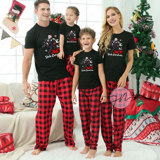 How Jack Stole Christmas Disney Short Sleeve Christmas Pajamas