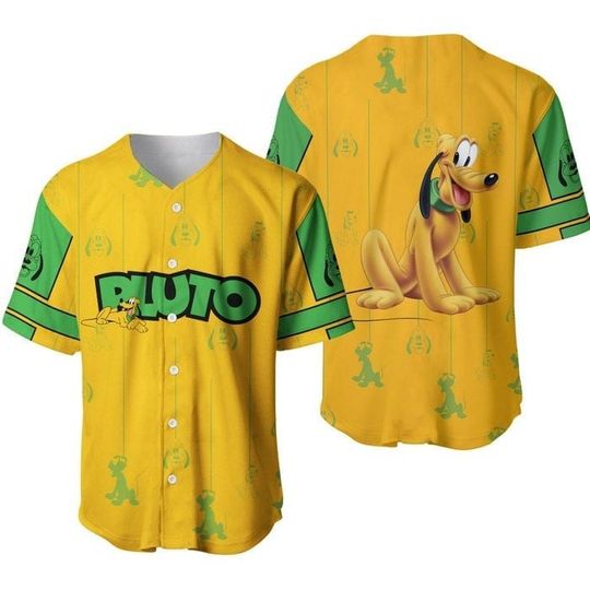 Pluto Dog Yellow Green Stripes Patterns Disney Unisex Cartoon