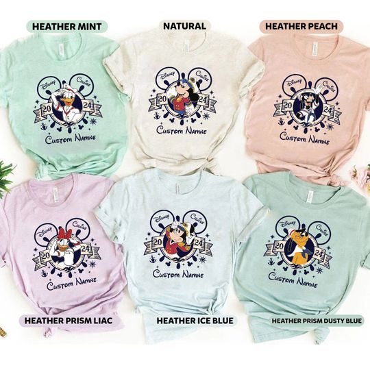 Personalized Mickey and Friends Disney Cruise 2024 Shirt, Disney Cruise Group Tee