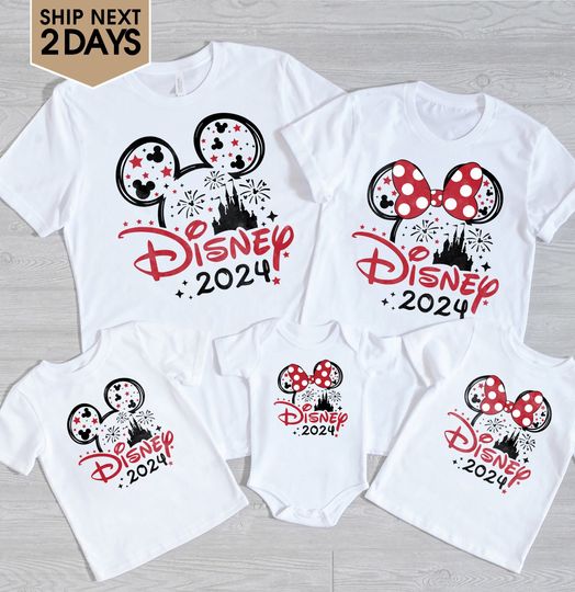 Disney 2024 Shirt, Disney Trip 2024, Disney Family Vacation T-Shirt, Disneyworld Shirt