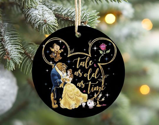 Beauty and the Beast Ornament, Belle Princess Disney Christmas Ornament
