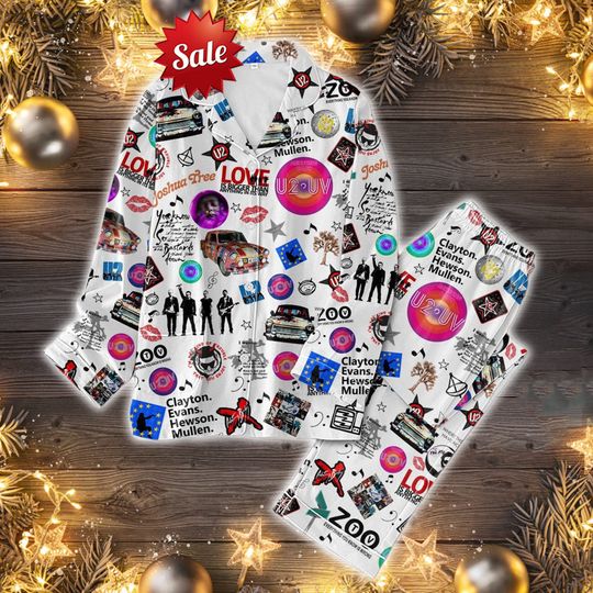 U2 Band Pajamas Set, U2 Ultraviolet Sphere 2023 Pajamas