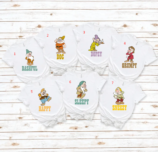 Disney Snow White And Seven Dwarf Shirt, Disney Snow White Group Shirt