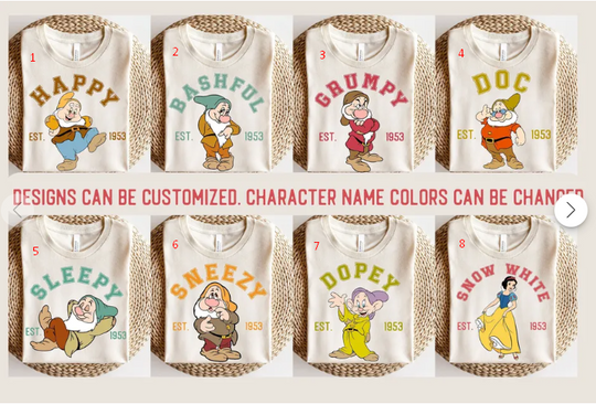 Happy Snow White And Seven Dwarfs Custom Shirt, Disney Happy Shirt