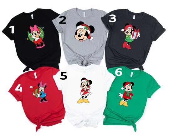 Disney Family Christmas Shirt,Minnie Mouse Christmas Matching Sweatshirt