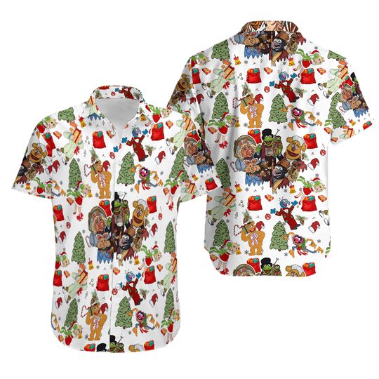 The Muppet Christmas Carol Disney Christmas Party X-mas Holiday Hawaiian Shirt