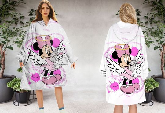 Minnie Mouse Oversize Fleece Blanket Hoodie, Disney