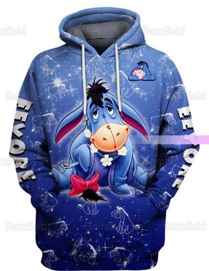 Christmas Eeyore Hoodies For Men, Eeyore Hoodies, Eeyore Disney Hoodie