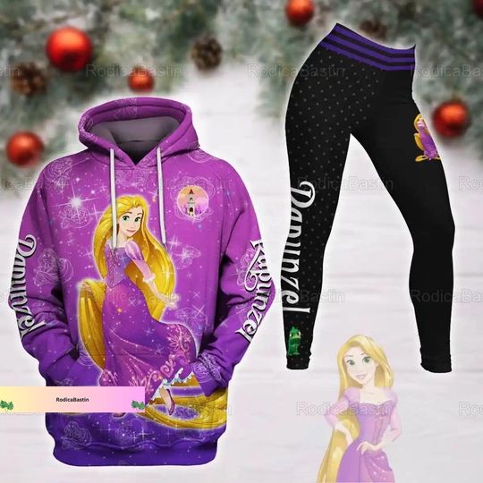 Christmas Rapunzel 3D Hoodies, Disney Tangled Rapunzel Legging
