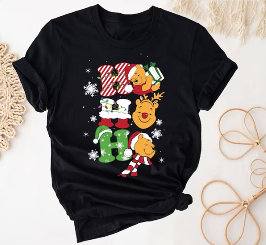 Winnie The Pooh Christmas Shirt, Disney Ho Ho Christmas Shirt