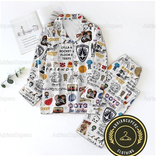 Christmas Guardians of the Galaxy Pajamas Set, Pajama Set Women, Disney Movie Pajamas Pants