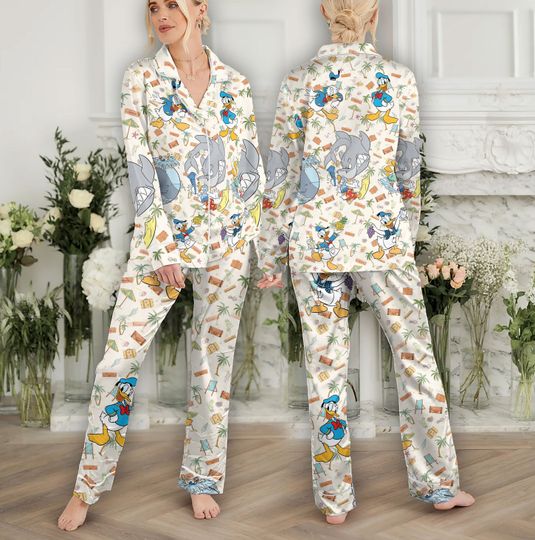 Cute Disney Donald Duck Pajamas, Aloha Donald Duck Pajamas